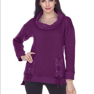 Pure Handknit Cowl Neck Sweater, NWOT